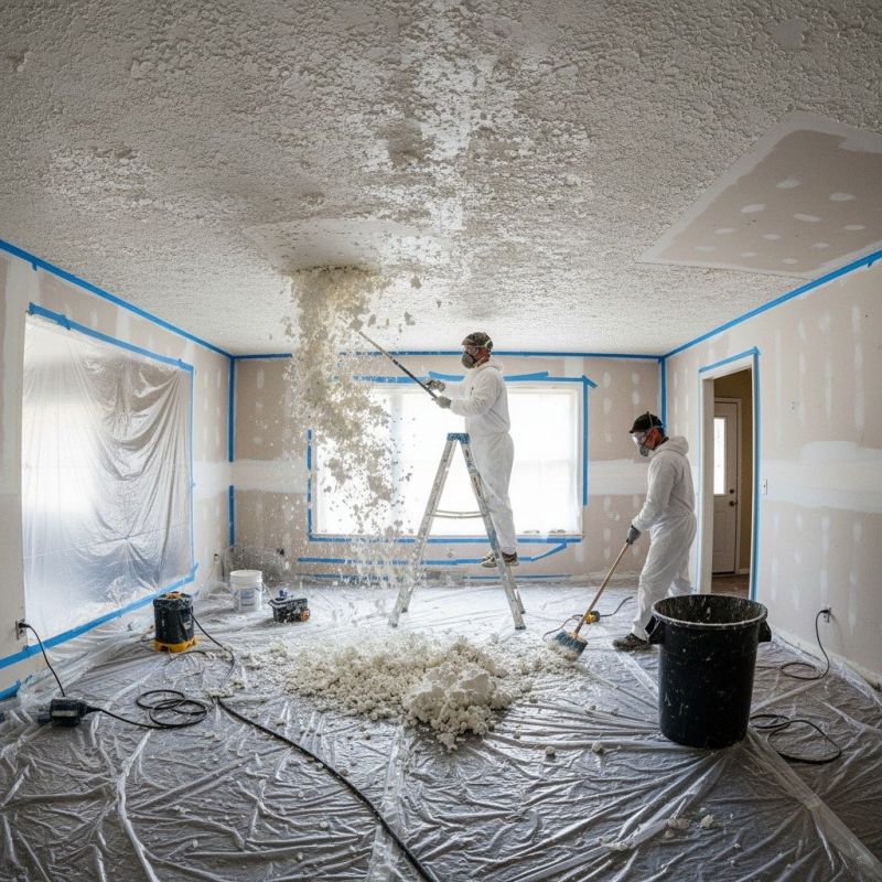 Local Popcorn Ceiling Repair pros at work